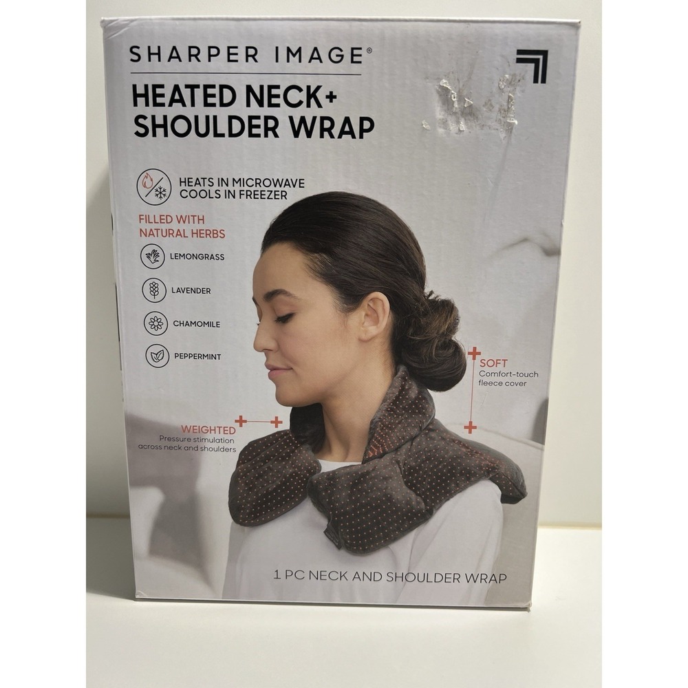 Sharper Image Heated Neck & Shoulder Wrap Weighted Microwaveable Freezable